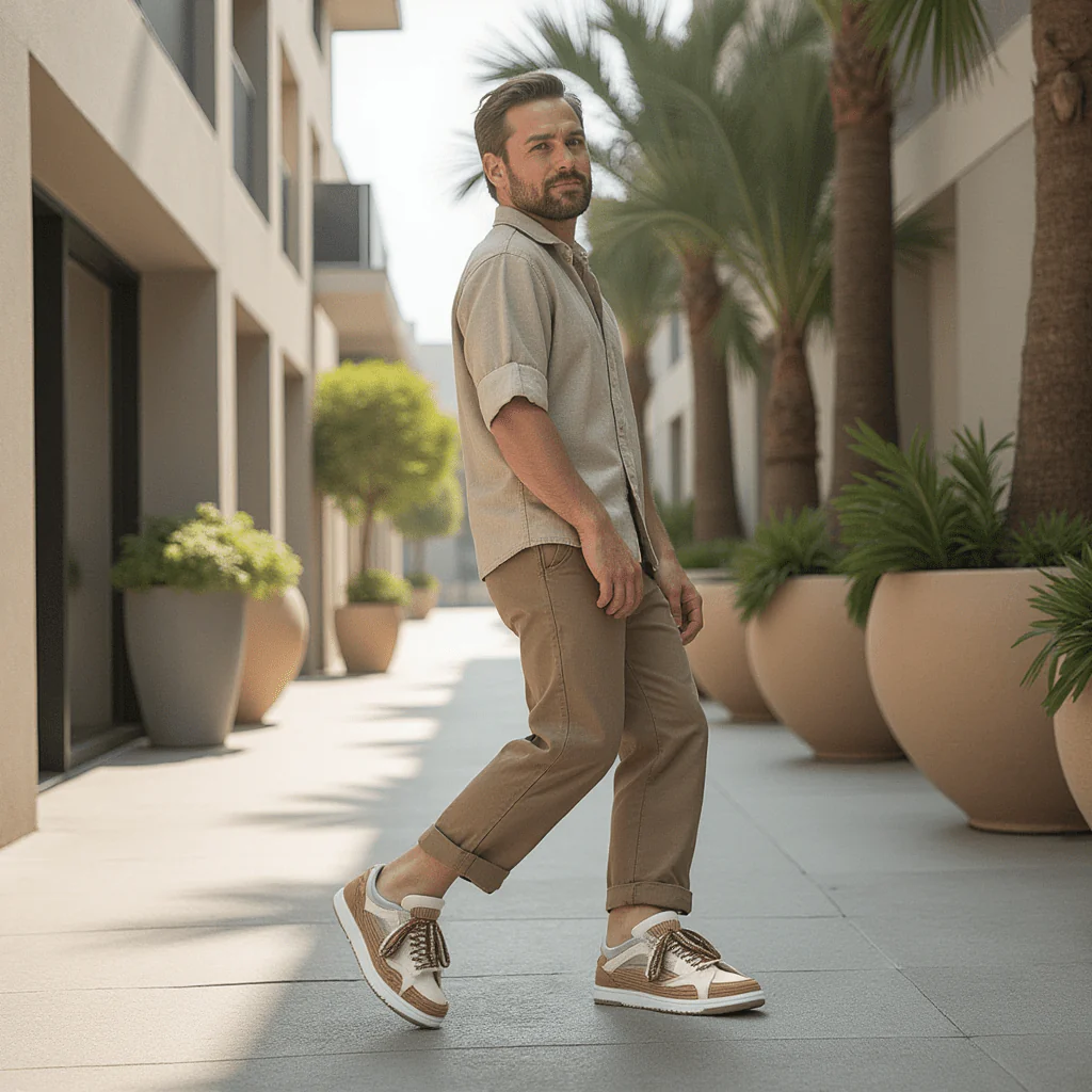 Basket Beige Homme - Image 2