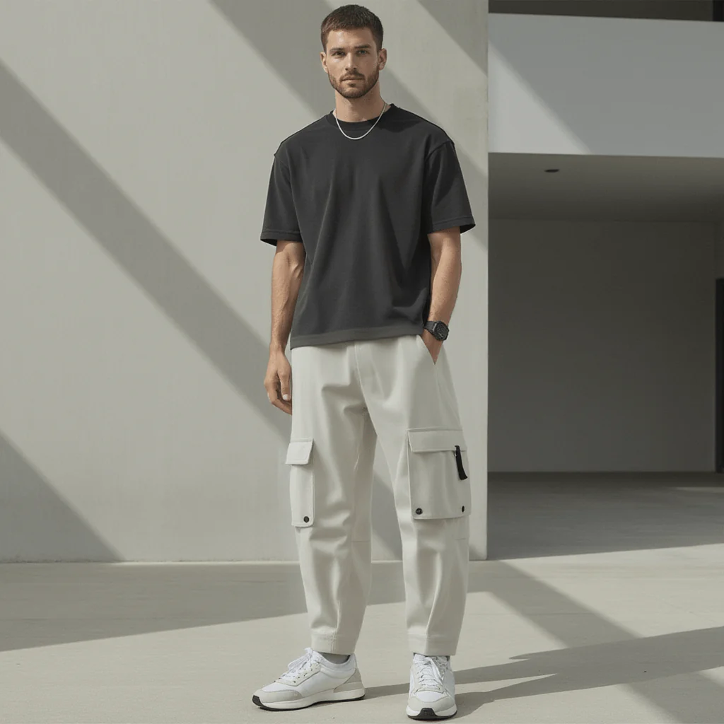 Cargo Blanc Homme - Image 3