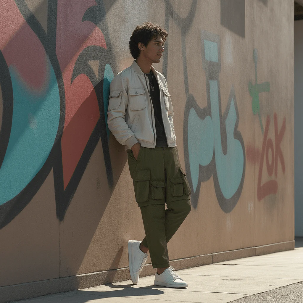 Cargo Noir Homme