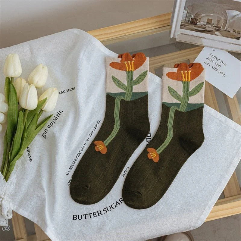 Chaussettes Fleurs - Image 4