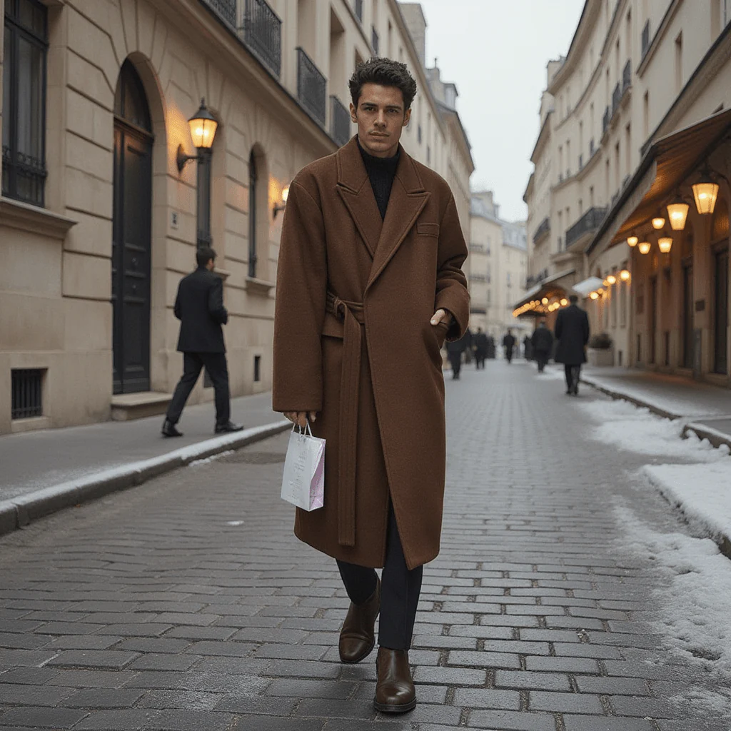 Manteau Long Homme Laine - Image 3