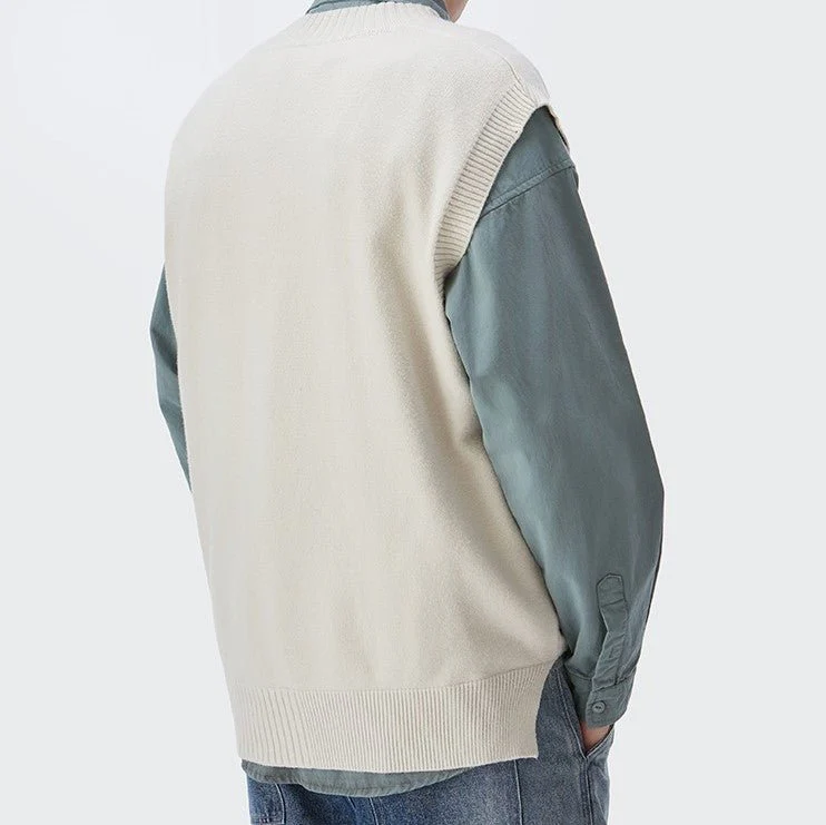 Pull Sans Manches Homme Noir - Image 2