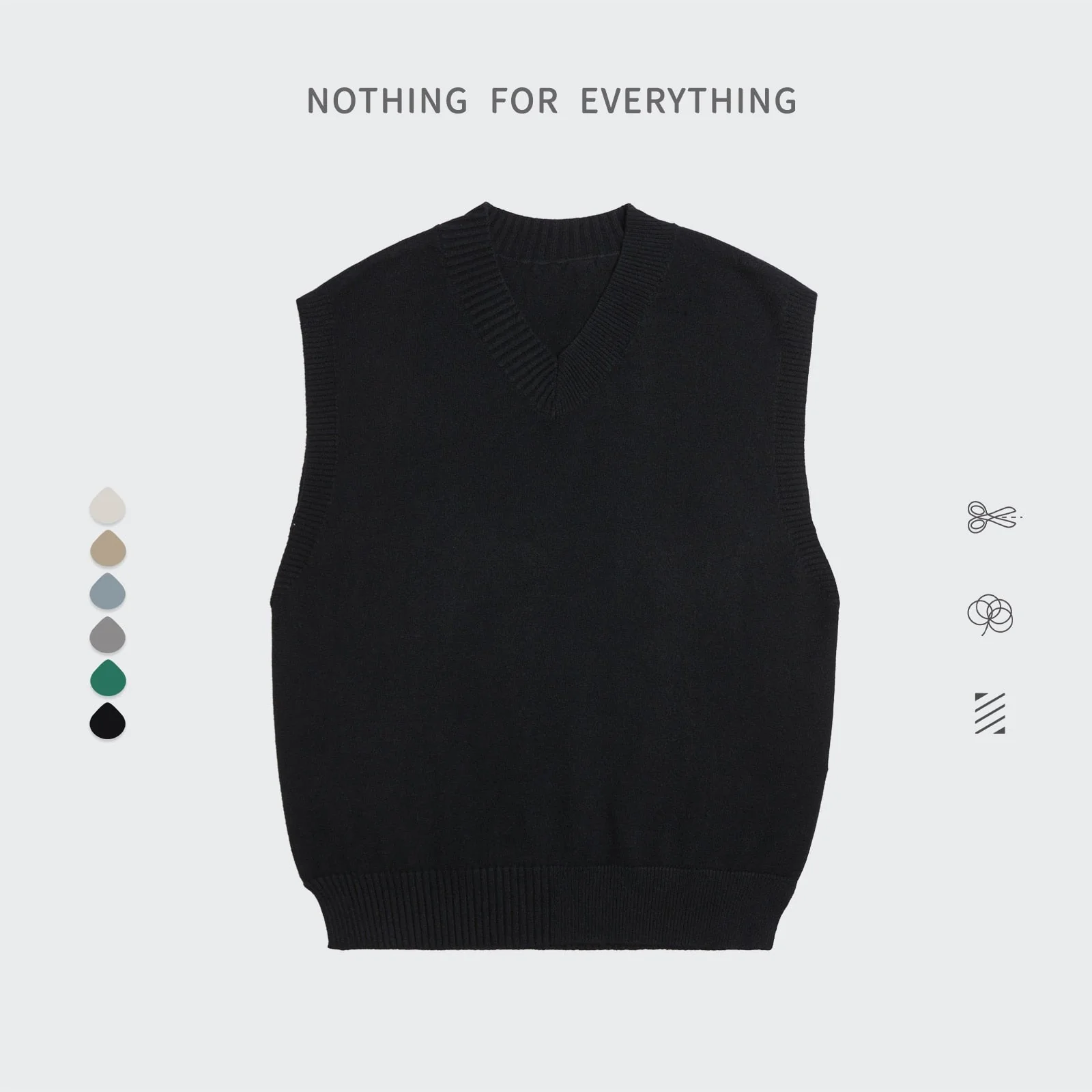 Pull Sans Manches Homme Noir - Image 6