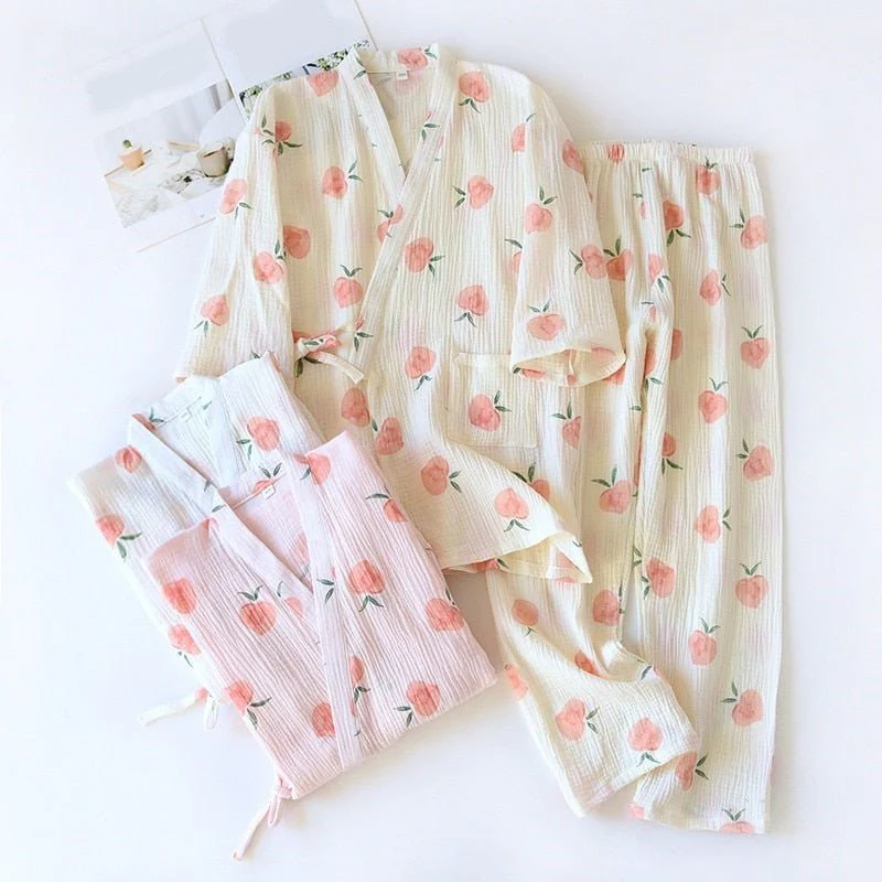 Pyjama Kimono Femme Coton - Image 3