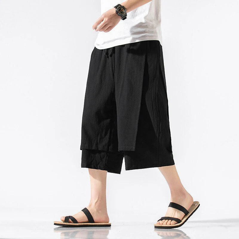 Short Japonais En Lin - Image 4