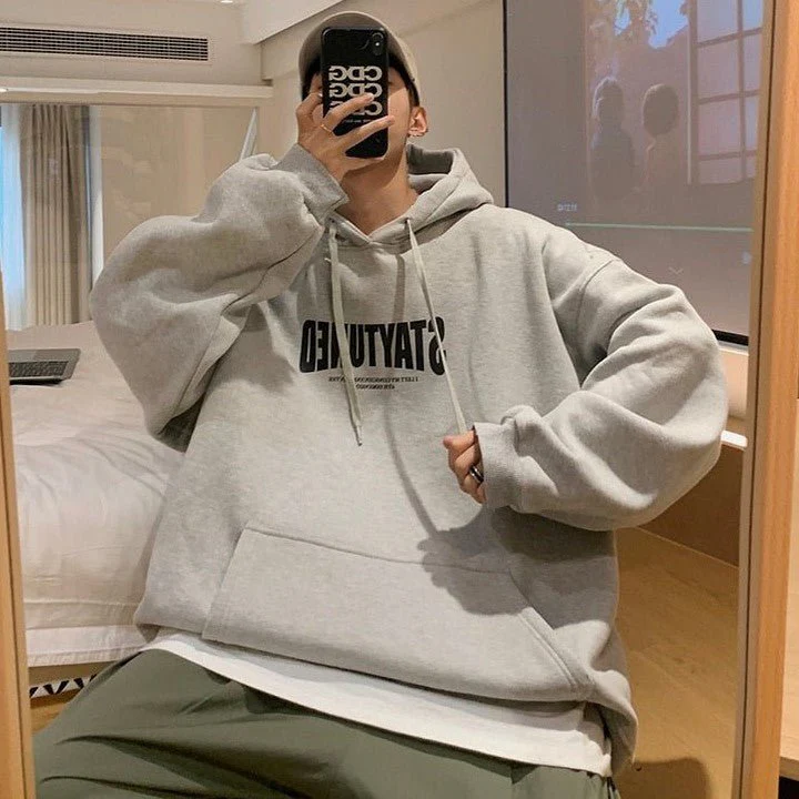 Sweat A Capuche Gris - Image 4