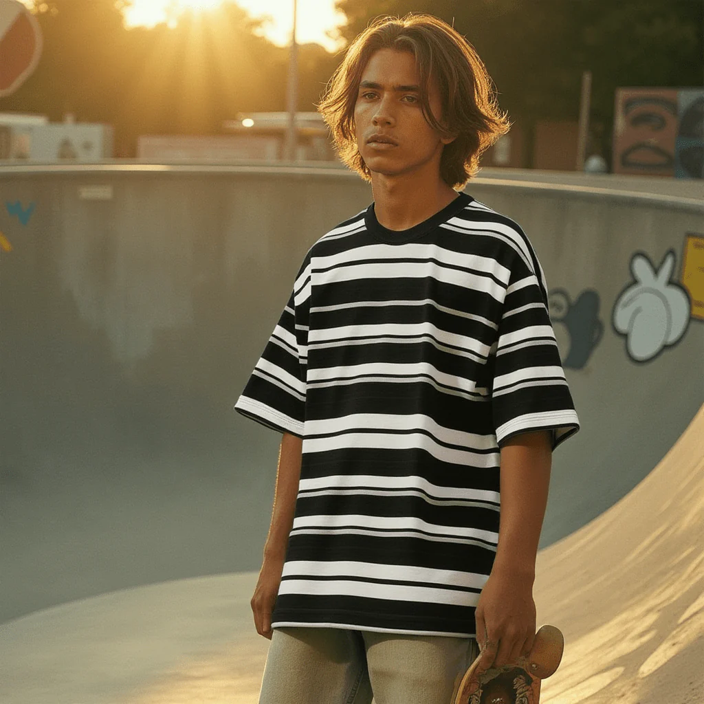 T-Shirt à Rayure - Skate - Image 3