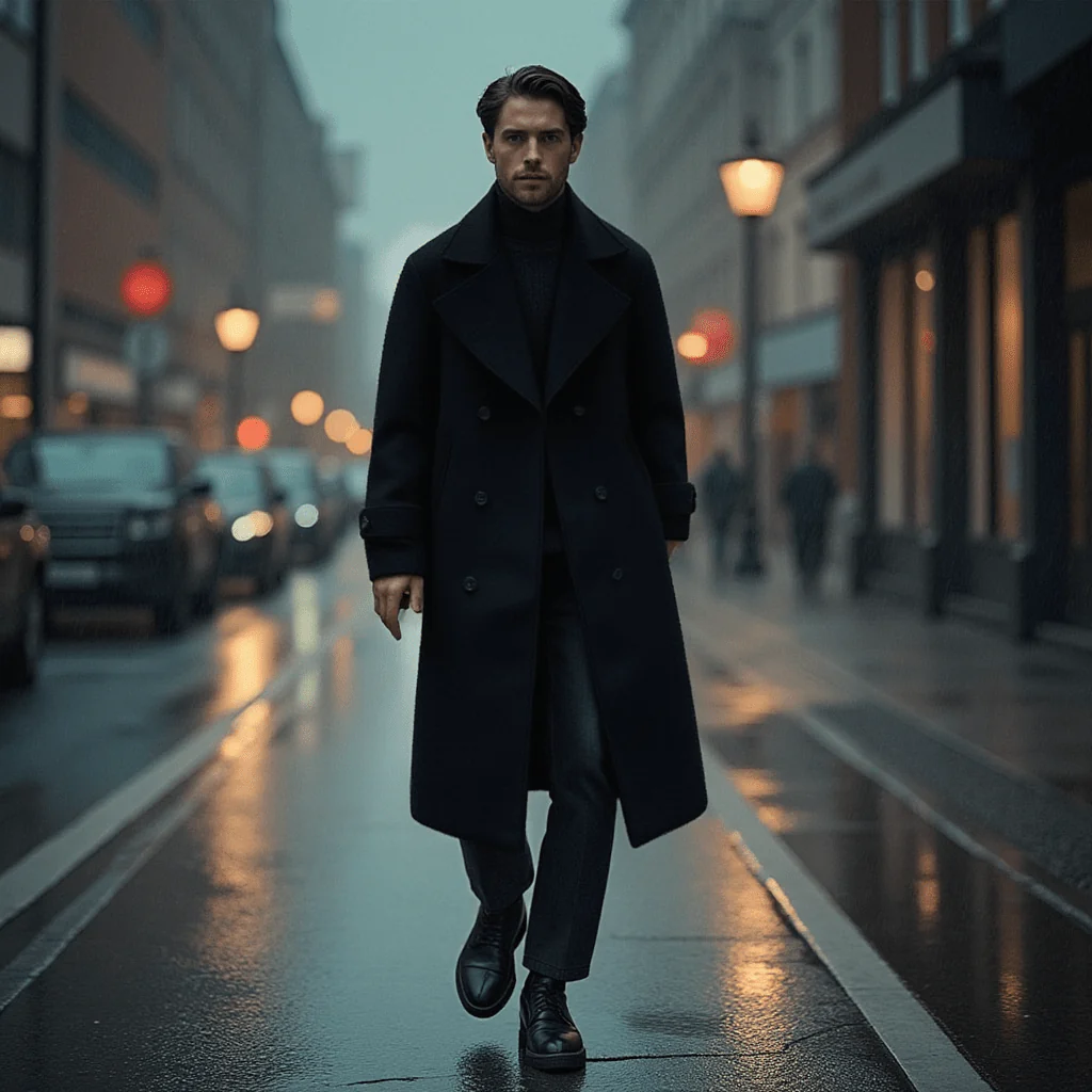 Trench Coat Homme Long - Image 2