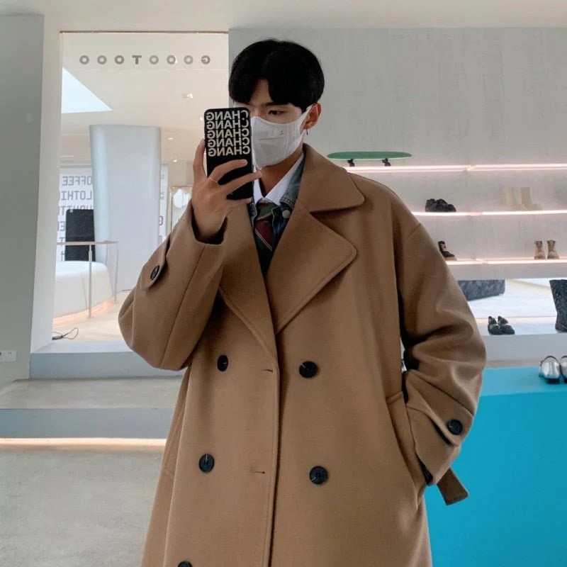 Trench Coat Homme Long - Image 9