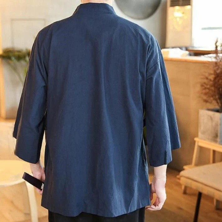 Veste Japonaise Homme - Uni - Image 3