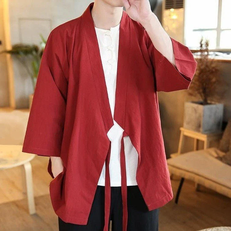 Veste Japonaise Homme - Uni - Image 6