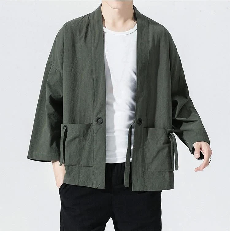 Veste Kimono Japonaise - Uni - Image 10