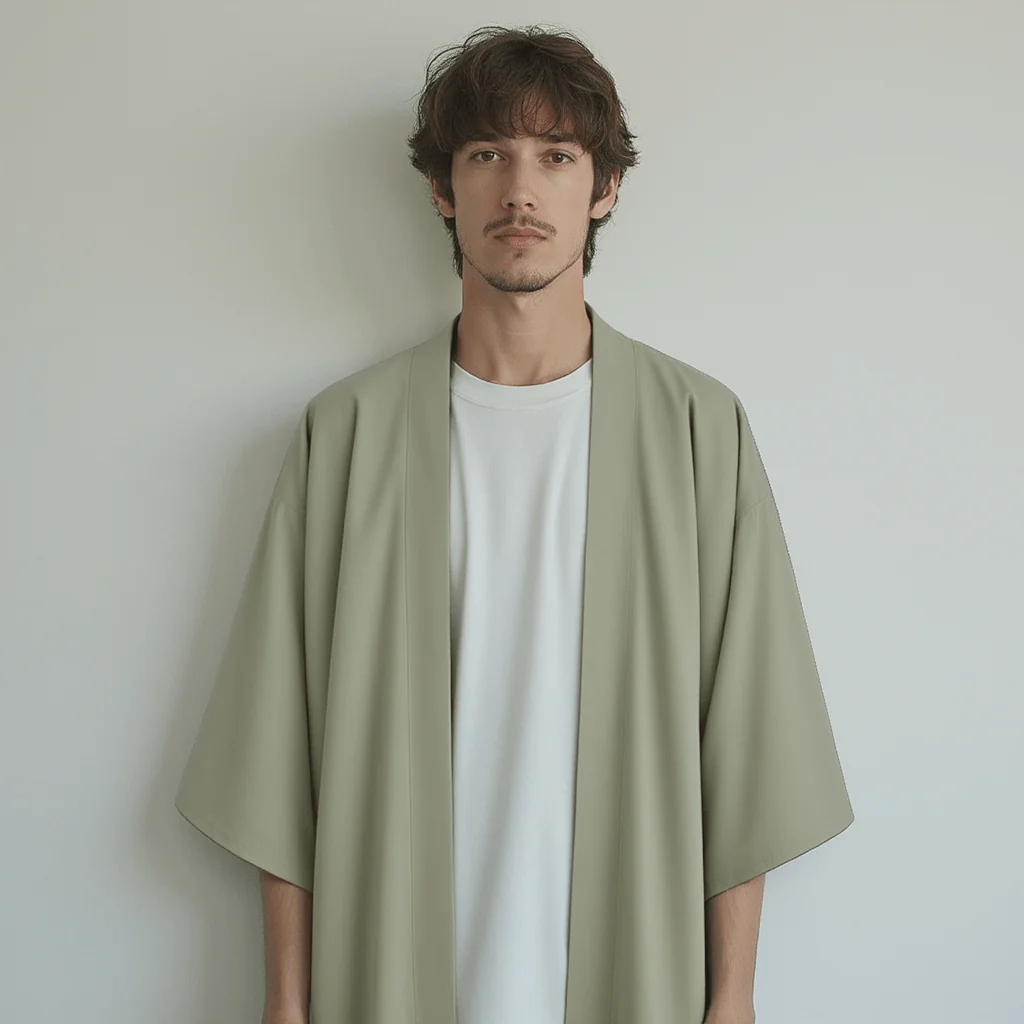 Veste Kimono Uni - Image 4