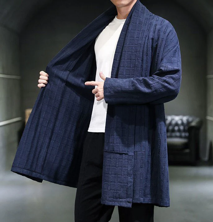 Veste Longue Kimono Homme - Image 10