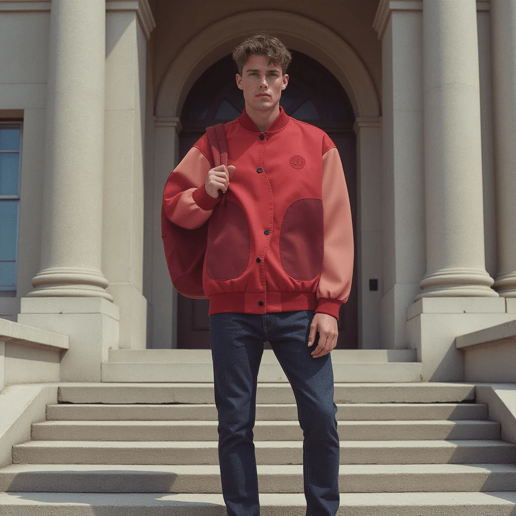 Veste Universitaire Rouge - Image 2