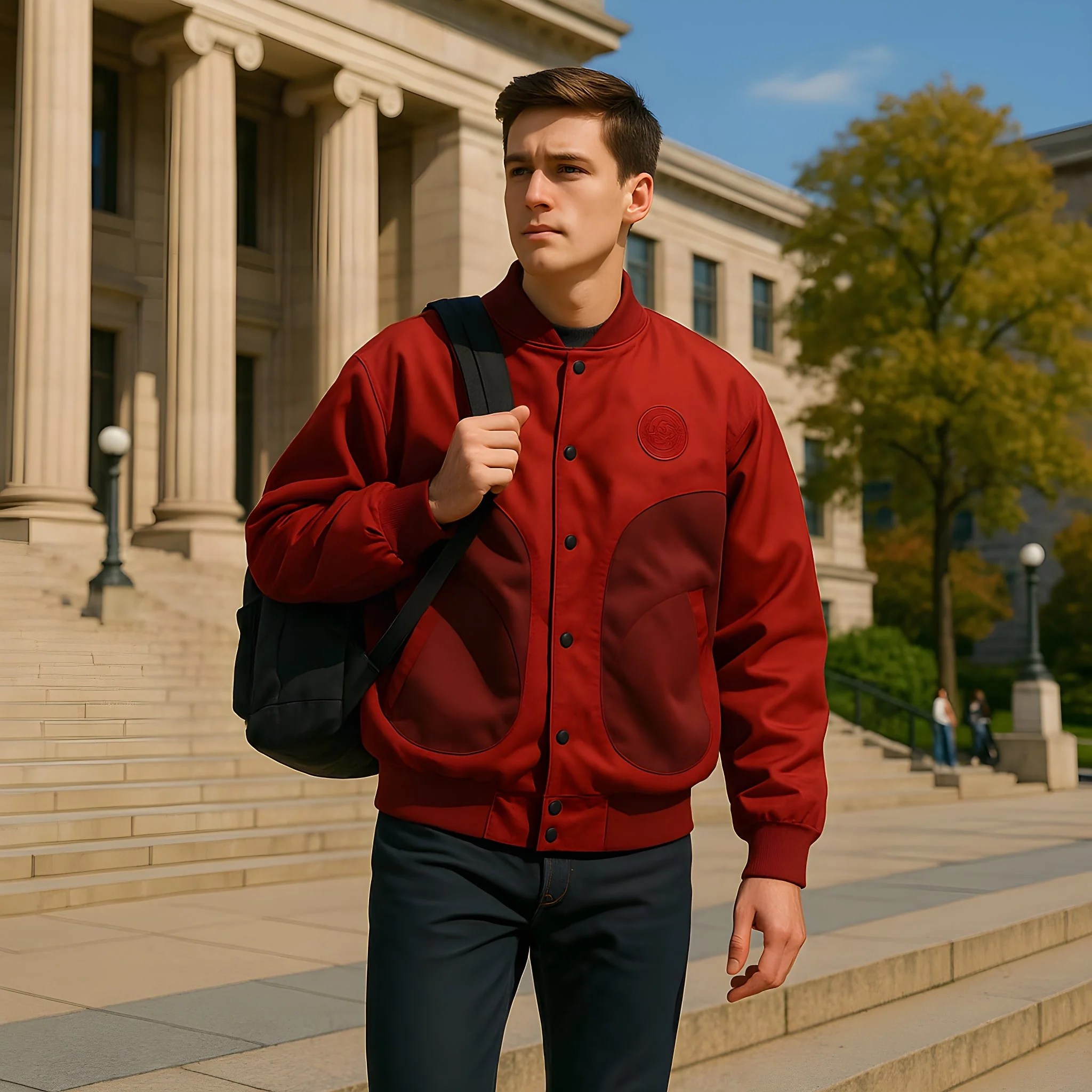 Veste Universitaire Rouge - Image 3