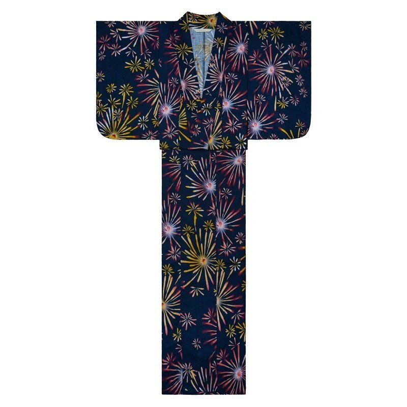 Yukata Japonais Femme - Bleu marine - Image 3